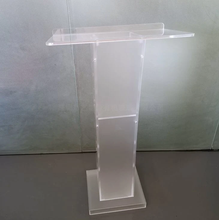 Custom Hotselling Acrylic Clear Moderator′s Podium Wedding Decoration Acrylic Lectern