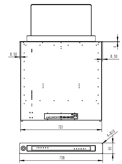 Motorized Retractable Touch Monitor for Integrated Into Meeting Room Table