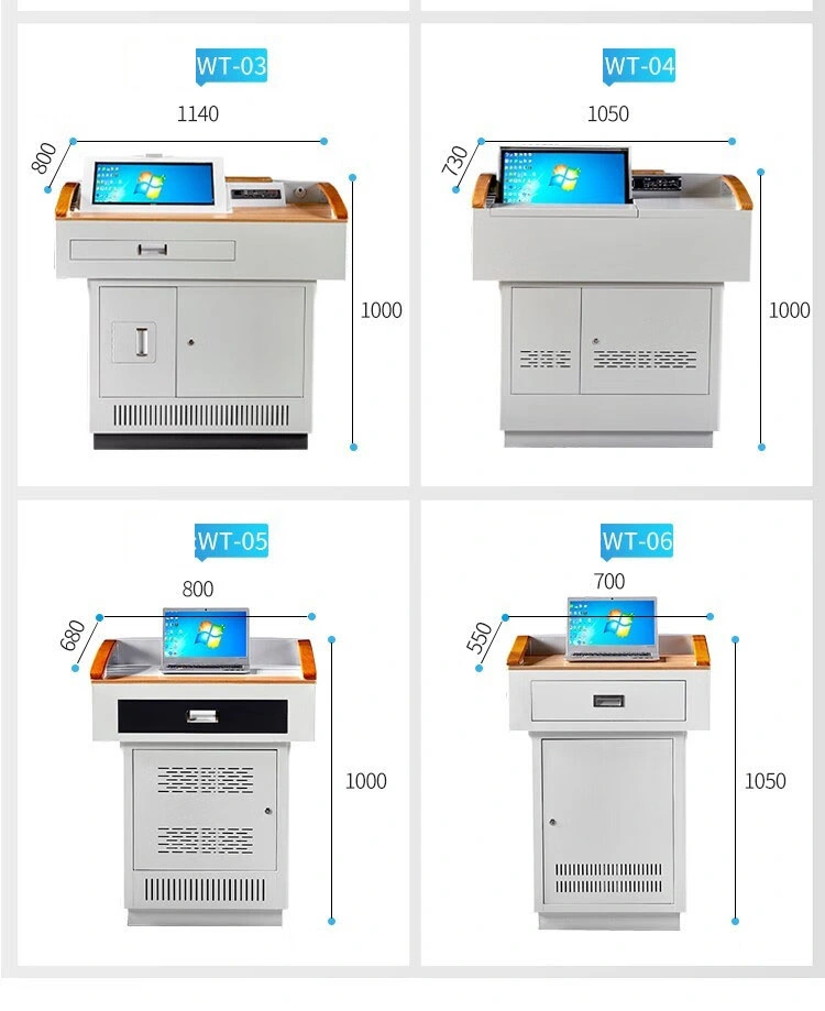 Advanced Foldable Smart Lectern Manufacture Classroom Digital Podium Multimedia Platform